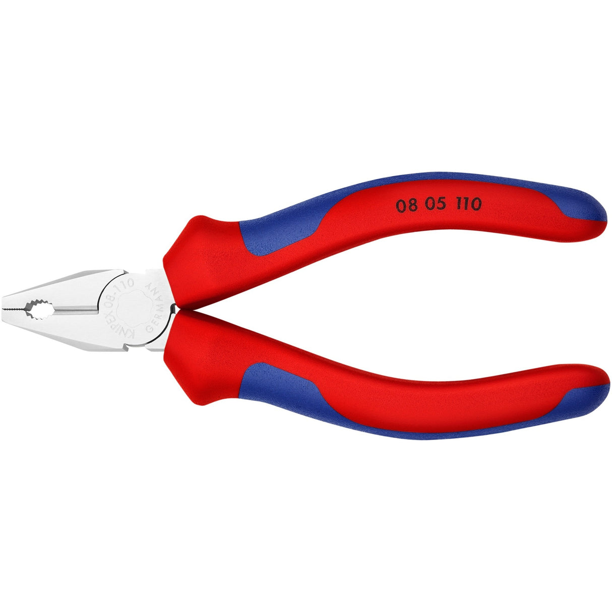 Knipex Mini-Kombizange 08 05 110 Kombizange (rot blau, Länge 110mm)