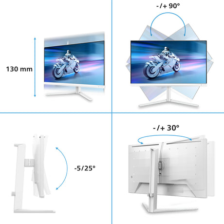 Philips Evnia 27m2n5901a 27 4k UHD Gaming-Monitor (weiß, 2x HDMI, Display-Port, 2x USB-A, USB-B, USB-C, 160 Hz 320 Hz)