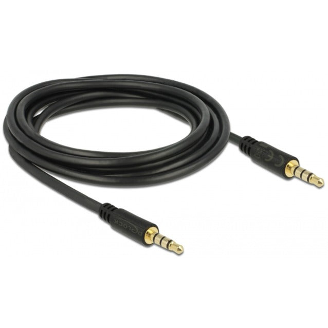 Delock 3,5 mm Stecker > 3,5 mm Stecker Kabel (schwarz, 3 Meter)