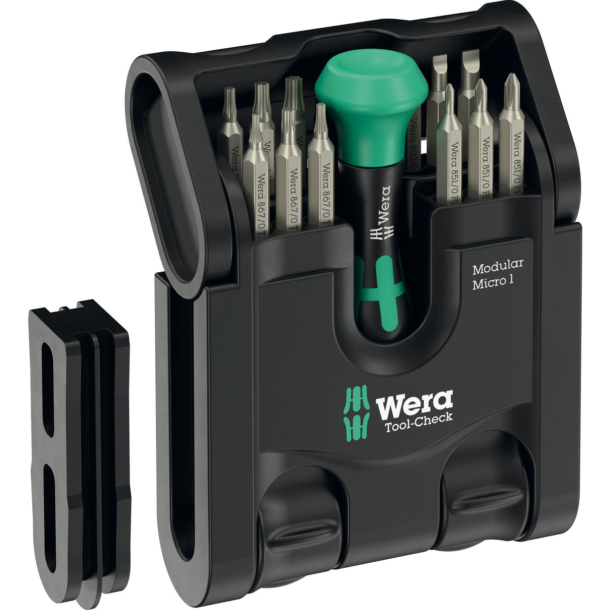 Wera Tool-Check Modular Micro 1, 21-teiliges Bit-Set (schwarz grün)