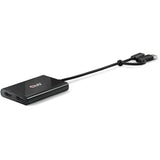 Club 3D USB-C auf 2x HDMI-Videosplitter mit DisplayLink HDMI-Splitter (schwarz, mit USB-A-Adapter)