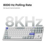 Keychron q3 he 8k magnetic switch keyboard (zwart, us lay-out (qwerty), ultra-fast lime, 80% (tkl), rgb, hot swap, 8k)