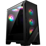 MSI Mag Forge 120A Airflow Midi-Tower-Gehäuse (Schwarz | 2x USB-A | RGB | Gehärtetes Glas)