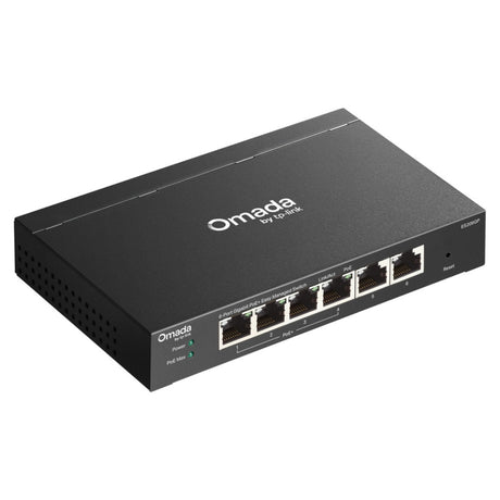 Tp-link omada es206gp switch (zwart, 4x poe+)