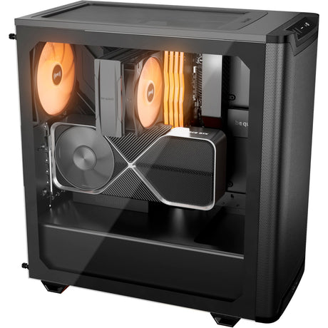Ruhig sein! Pure Base 501 lx Midi-Tower-Gehäuse (schwarz | 2x USB-A | 1x USB-C | RGB | gehärtetes Glas)