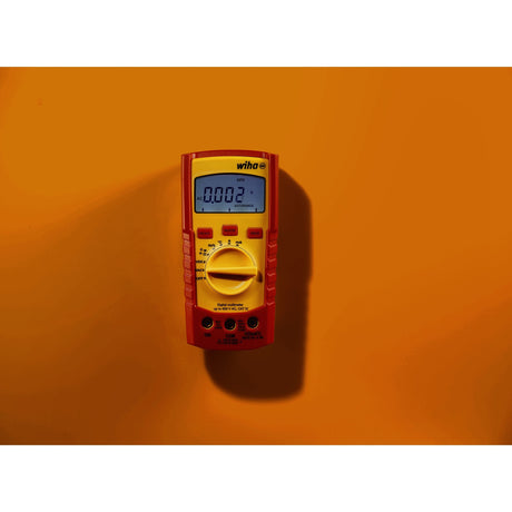 Wiha Digitalmultimeter bis 600 V AC, Cat IV Messgerät (Rot Gelb)