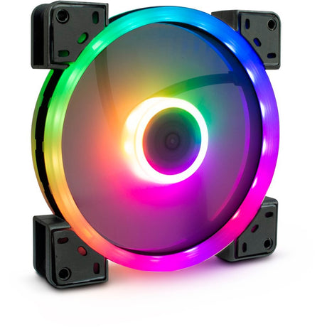 Inter-Tech Argus RGB-Lüfter-Set RS-14 Gehäuselüfter (schwarz, 3 Stück, 140 x 140 x 25 mm, PWM)