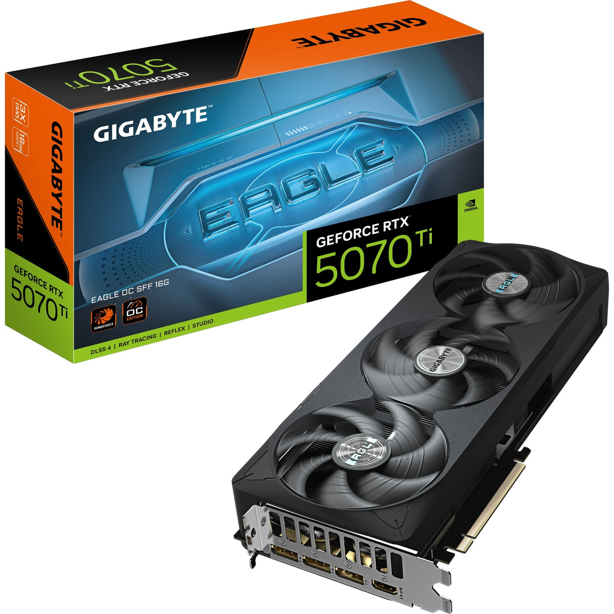 Gigabyte GeForce RTX 5070 Ti Eagle OC 16G Grafikkarte (3x Display Port, 1x HDMI 2.1, DLSS 4)
