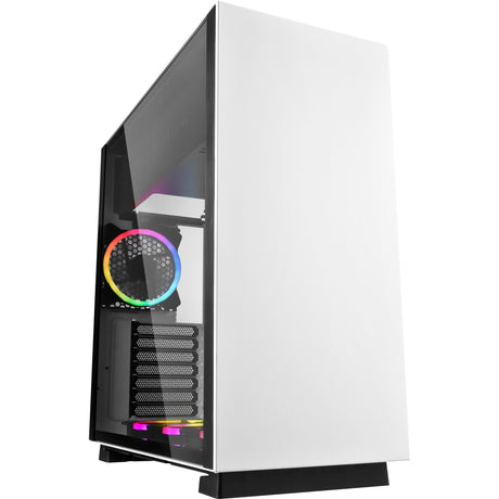 Sharkoon Pure Steel RGB Midi-Tower-Gehäuse (weiß | 2x USB-A | RGB | gehärtetes Glas)