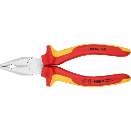 Knipex 03 06 160 Kombizange verchromt Comfort VDE 160mm