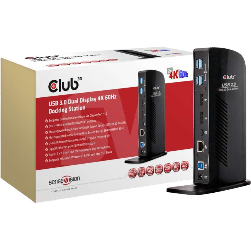 Club 3d USB 3.0 Dual Display 4K60Hz Dockingstation