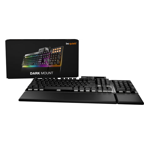 Ruhig sein! Dark Mount Silent Tactile RGB mechanische Gaming-Tastatur (schwarz, US-Layout (QWERTY), Silent Tactile, 100 %, Argb, PBT Double-Shot-Tastenkappen, Media Dock)