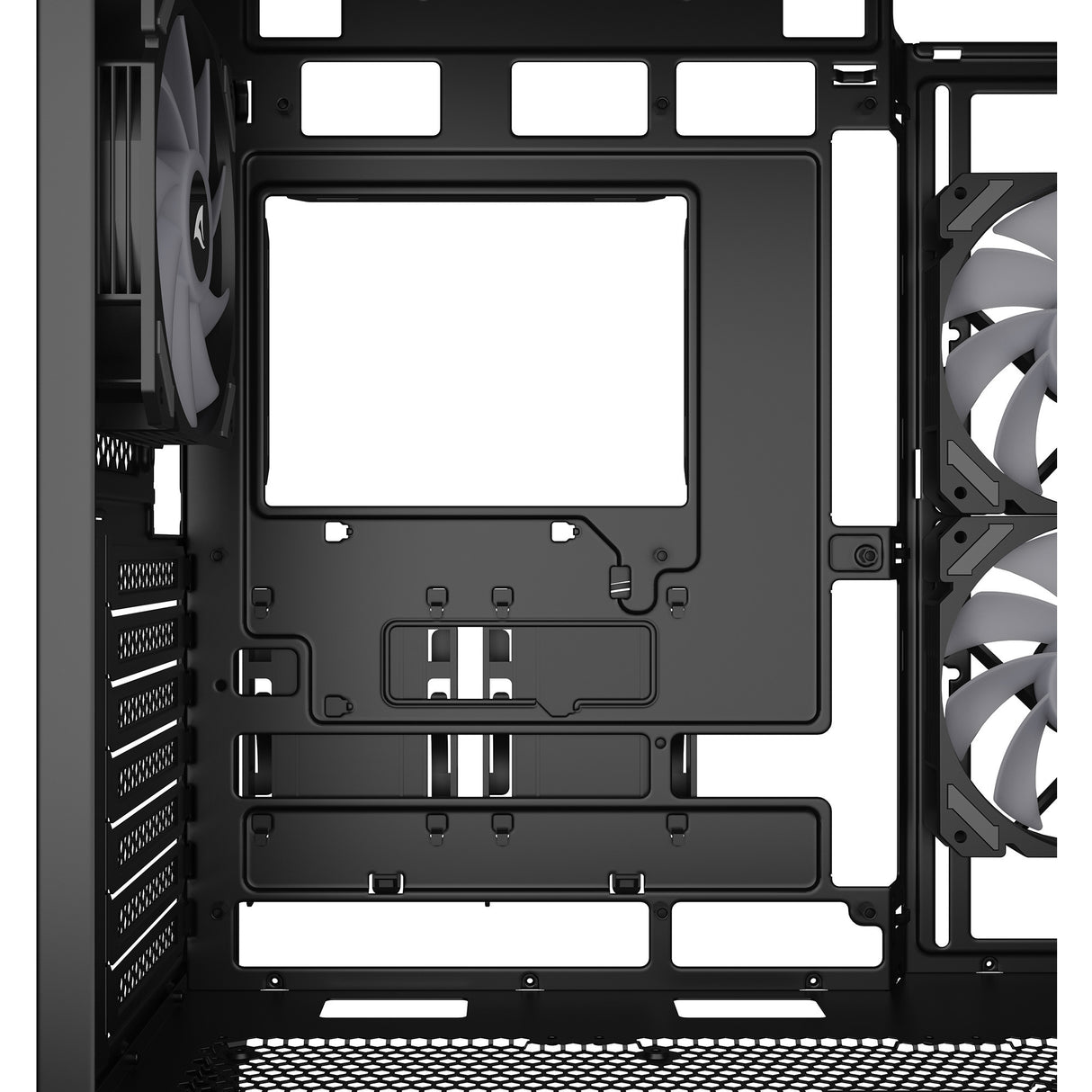 Sharkoon sk6 argb Midi-Tower-Gehäuse (schwarz | 2x USB-A | RGB | gehärtetes Glas)