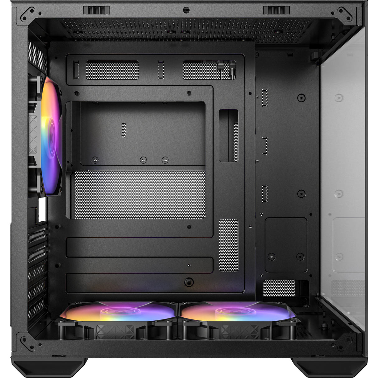 Antec cx60m argb Mini-Tower-Gehäuse (schwarz | 3x USB-A | RGB | gehärtetes Glas)