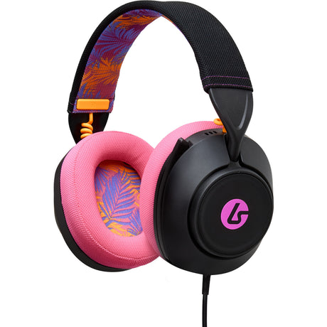 Powera Lucidsound LS10 Kabelgebundenes Gaming-Headset – Midnight Branding Over-Ear-Gaming-Headset (Schwarz Pink, Playstation 5, Playstation 4, Xbox Series X|s, Xbox One, PC, Mobil)