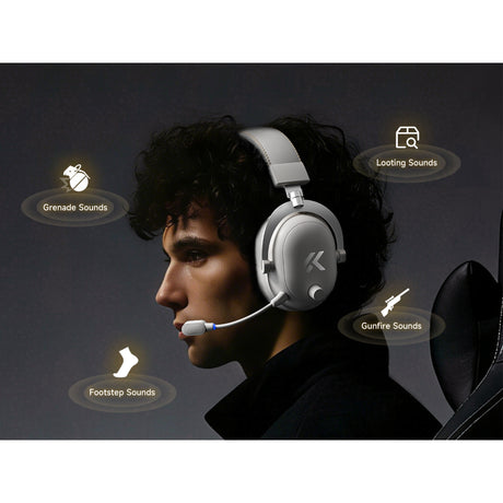 Mchose v9 turbo+ magnetic wireless over-ear gaming headset (rood, nintendo switch, playstation 4, playstation 5, mobiel, pc, 2.4g bluetooth usb)