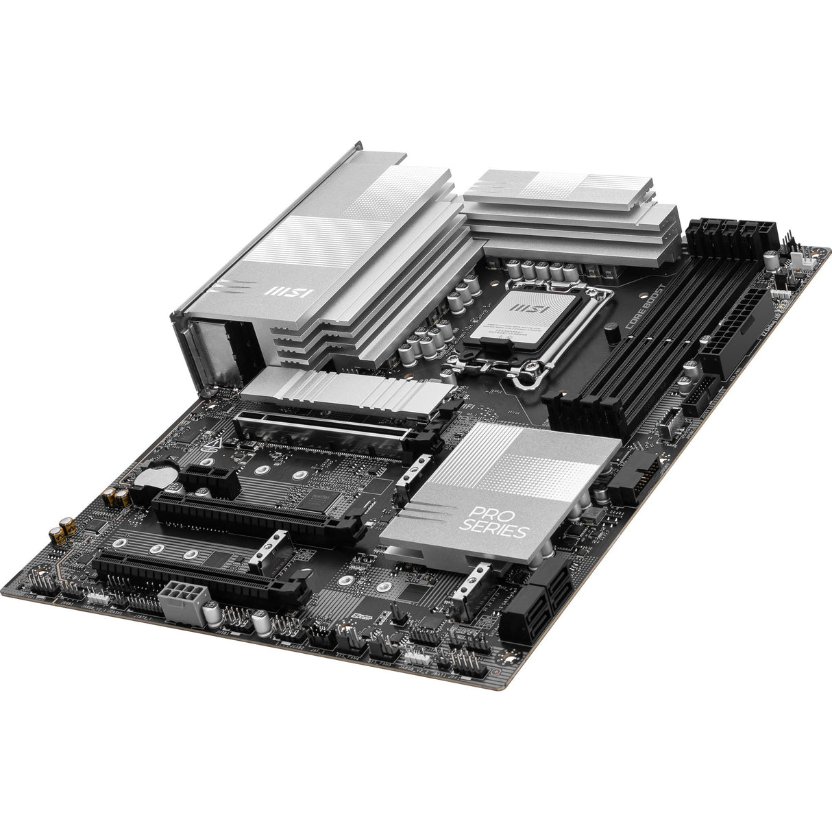MSI Pro Z890-P WiFi Socket 1851 Mainboard (Schwarz Silber, RAID, 5GB-LAN, WiFi 7, BT, Sound, ATX)