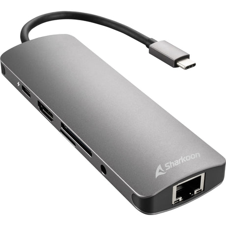 Sharkoon USB 3.0 Typ C Combo Adapter Dockingstation (Dunkelgrau)
