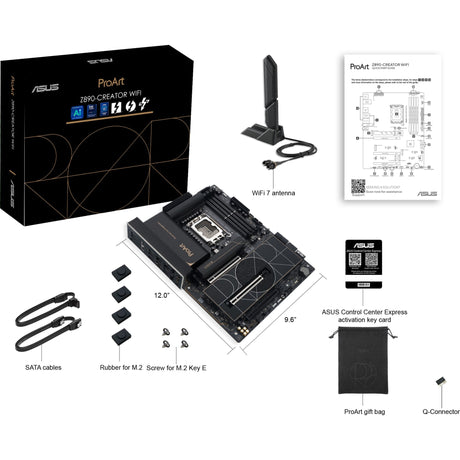 Asus ProArt Z890-Creator WiFi Socket 1851 Motherboard (RAID, 2,5 GB-LAN, 10 GB-LAN, Wi-Fi 7, BT, Sound, ATX)