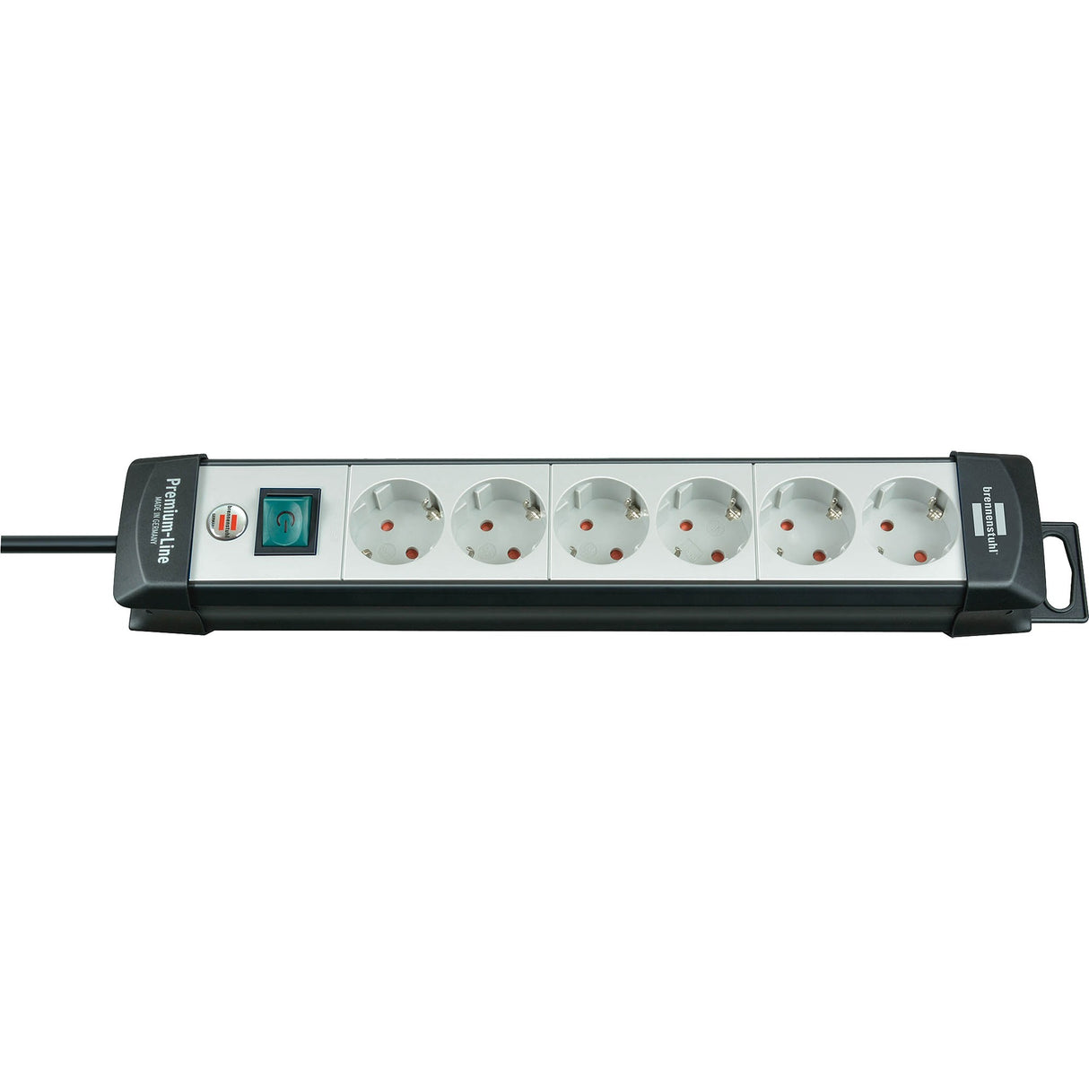Brennerstuhl premium-line Steckdosenleiste 6-fach schwarz hellgrau 5m h05vv-f 3g1,5