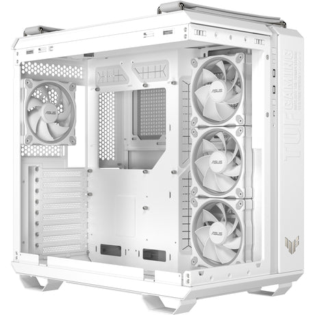 Asus TUF Gaming GT502 Horizon ArGB Midi-Tower-Gehäuse (weiß | 3x USB-A | 1x USB-C | gehärtetes Glas)