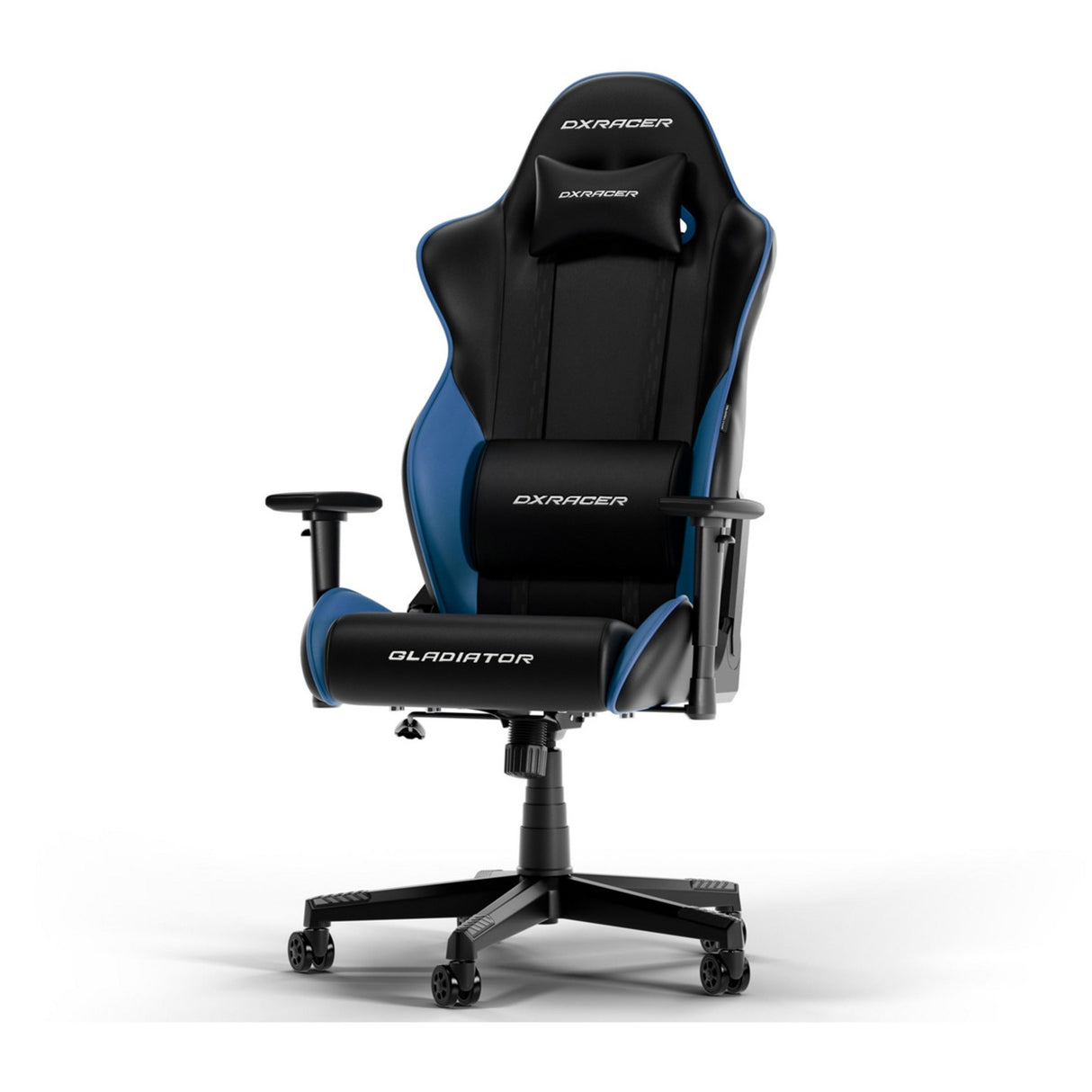 Dxracer gladiator l black blue pvc leather gamestoel (zwart blauw)