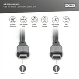 Digitus USB-C 4 gen2 USB-C Verbindungskabel (schwarz grau, 3 Meter)