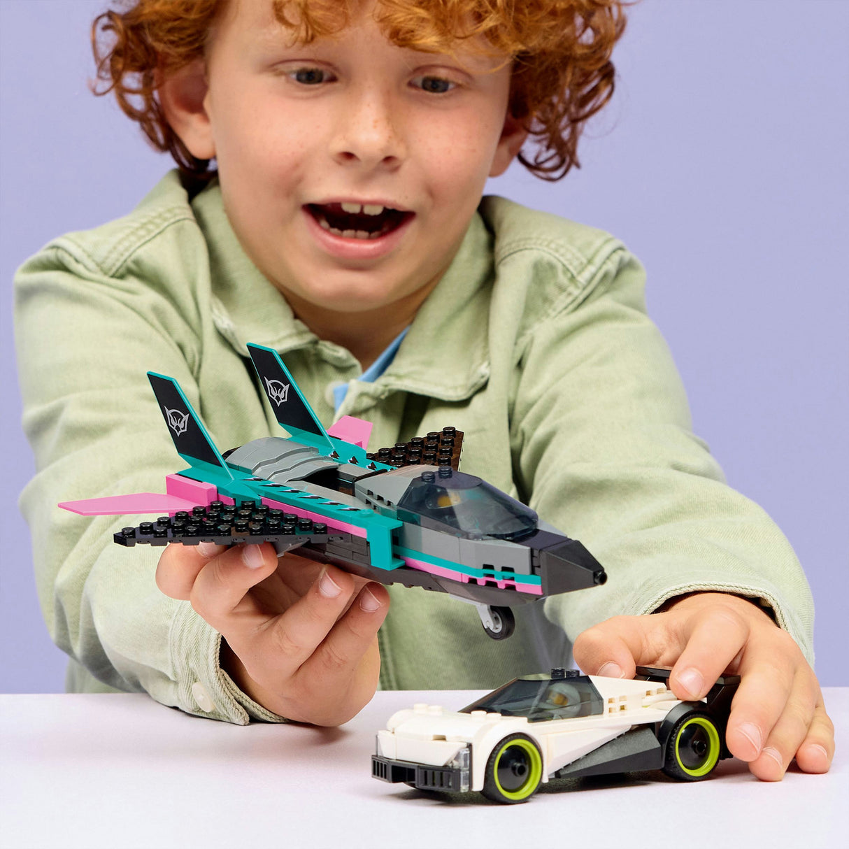 Lego city great vehicles - 60489 - straalvliegtuig vs. sportauto