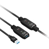 Club 3D USB 3.2 Gen 1 Aktives Repeater-Verlängerungskabel (Schwarz, 15 Meter)