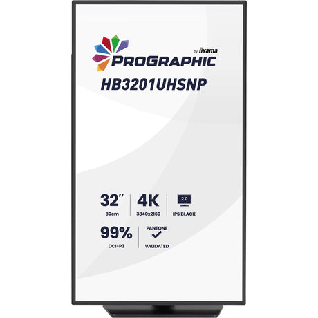 Iiyama Prographic HB3201UHSNP-B1 31,5 4K-UHD-Monitor (Schwarz (matt), HDMI, DisplayPort, USB-C, Audio)