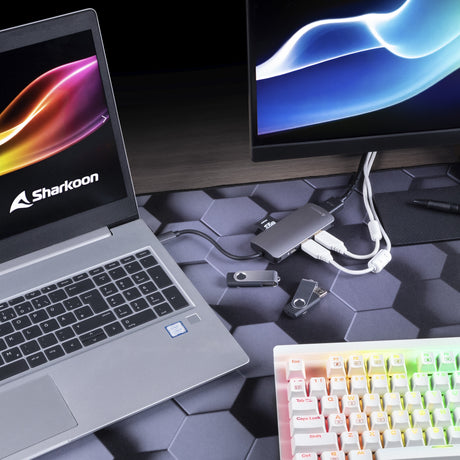 Sharkoon USB 3.0 Typ C Multiport -Adapter
