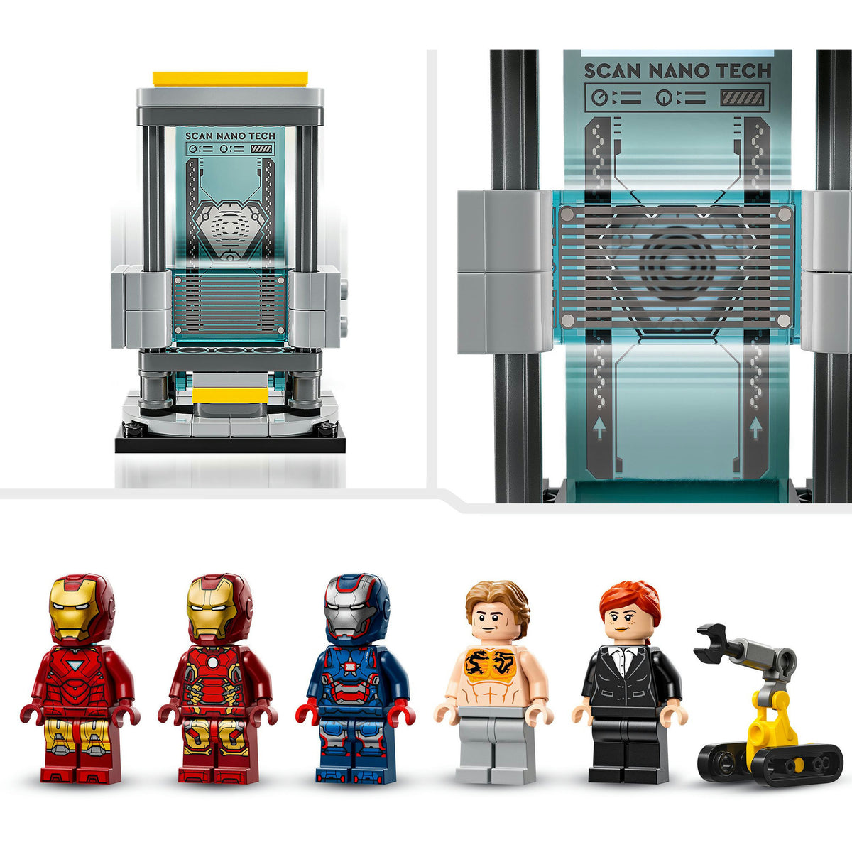 Lego Marvel Iron Mans Labor: Rüstungsraum-Set – 76315