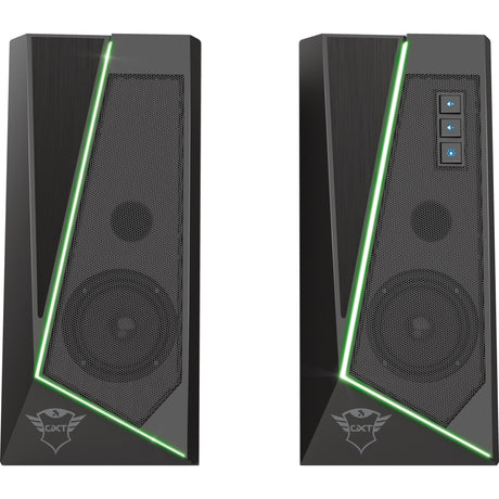Trust GXT 609 Zoxa RGB-beleuchtetes Lautsprecherset PC-Lautsprecher (schwarz, RGB-LED)