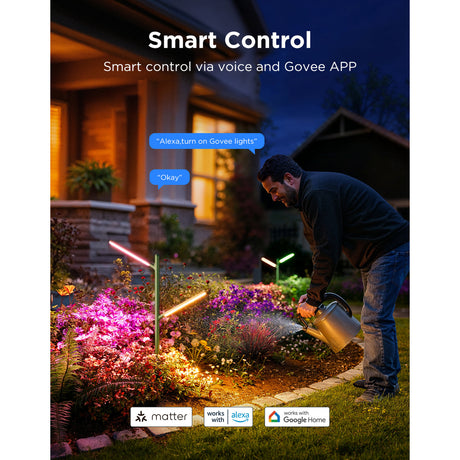 Govee Outdoor-Gartenleuchten Smart Garden Lighting Matter RGBWW 2 Stück