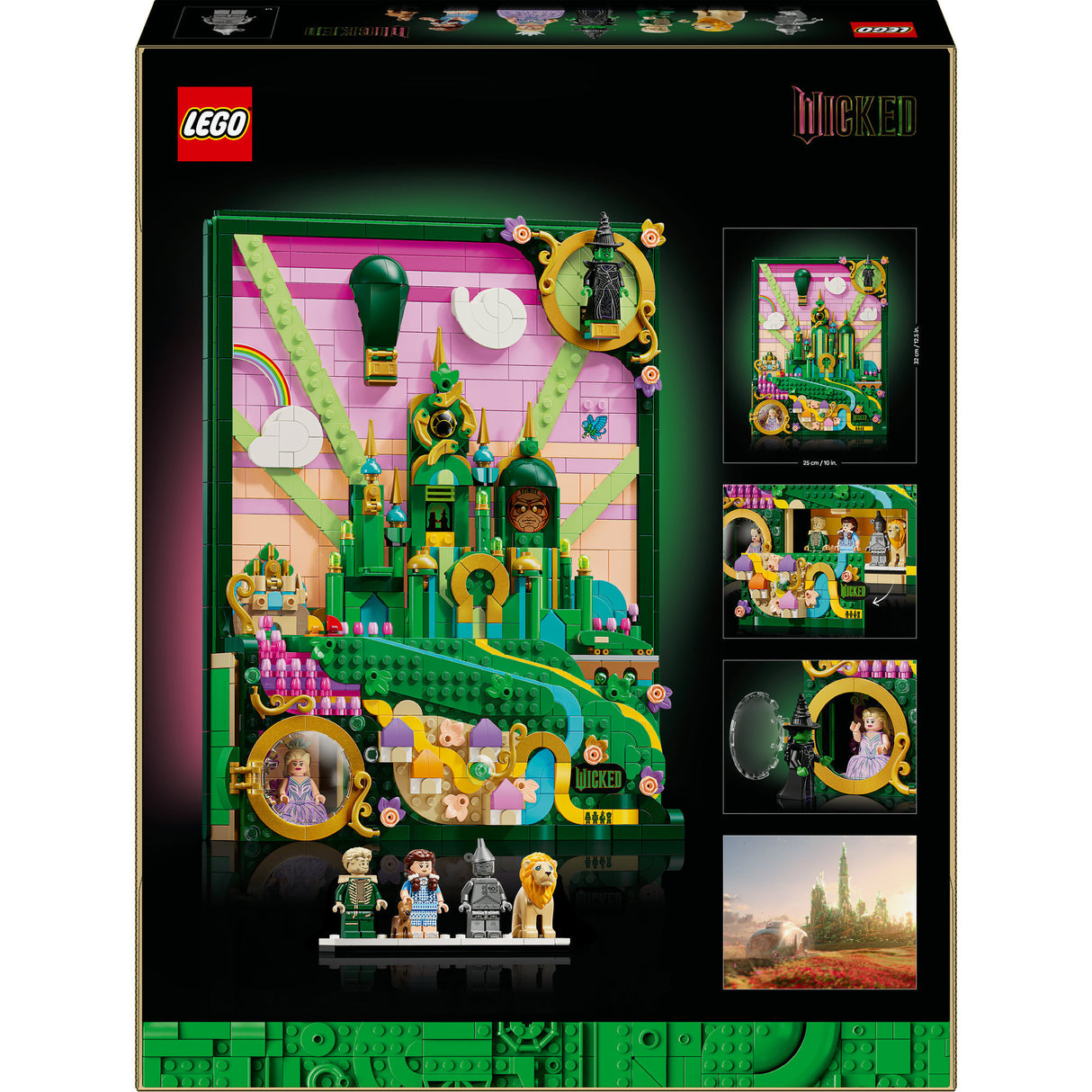Lego 75685 „Wicked Emerald City“ als Wandkunst