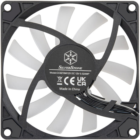 Silverstone Air Slimmer 90 ArGB Gehäuselüfter (schwarz, 92 x 92 x 15 mm, PWM)