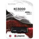 Kingston KC3000 4 TB SSD (Schwarz, Skc3000S 4096G, PCIe 4.0 NVMe, M.2 2280)