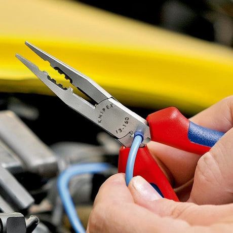 Knipex Verkabelungszange schwarz atramentiert mit Kunststoffummantelung 160 mm - 1301160