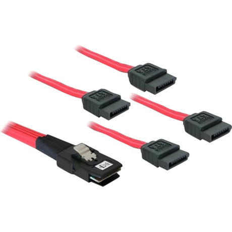Delock Mini SAS 36 Pin Stecker > 4x SATA 7 Pin Adapter (rot, 1 Meter)