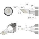 Ifixit fixhub soldeerpunt, mesvormig, 2,5 mm soldeerbout (zilver)