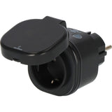 Brennerstuhl Connect Smart Plug WA 3600 XS03 für Outdoor IP44 Steckdosenleiste (schwarz, 2,4 GHz WLAN, Alexa, Google, Matter)