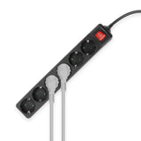 ACT -Sockel mit leuchtendem Schalter, 6 Sockets, 3 m