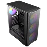 Antec VX310 ArGB Midi-Tower-Gehäuse (schwarz | 3x USB-A | gehärtetes Glas)