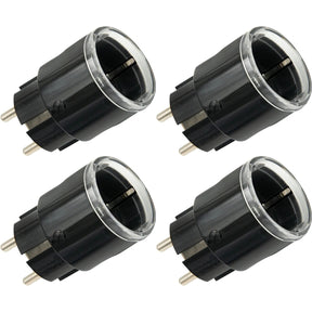 Shelly Plug S Gen3 Smart WiFi, 4 Stück Stecker (Schwarz, Matter, WiFi, Bluetooth)
