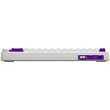 Lorgar kbp70mw rgb mechanisch gaming toetsenbord (wit, us lay-out (qwerty), logar toxic purple, 65%, rgb, hot-swappable, pbt double-shot, bluetooth | 2.4ghz | usb)
