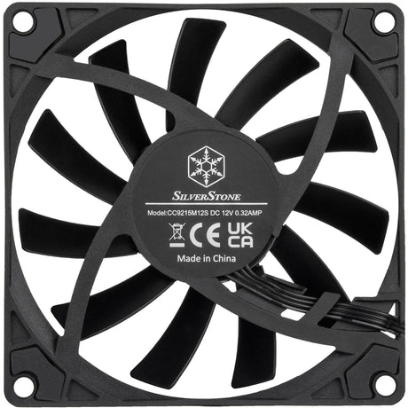 Silverstone Air Slimmer 90 Gehäuselüfter (schwarz, 92 x 92 x 15 mm, PWM)