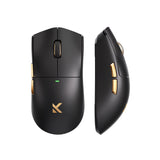 Mchose k7 ultra lightweight wireless gaming mouse (zwart goud, rgb, usb 2.4 ghz, 42.000 dpi)