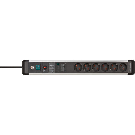 Brennerstuhl premium-protect-line, 6-fach Steckdosenleiste mit Überspannungsschutz (3m Kabel, mit Schalter, Made in Germany)