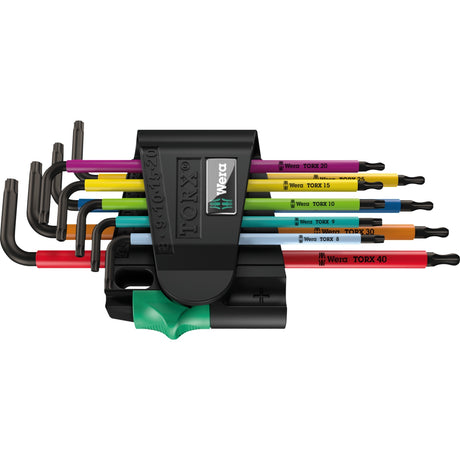 Wera Innensechskantschlüsselsatz Torx 967 9 TX BO mehrfarbig 1 SB (9-teilig, Torx T8 bis T40)