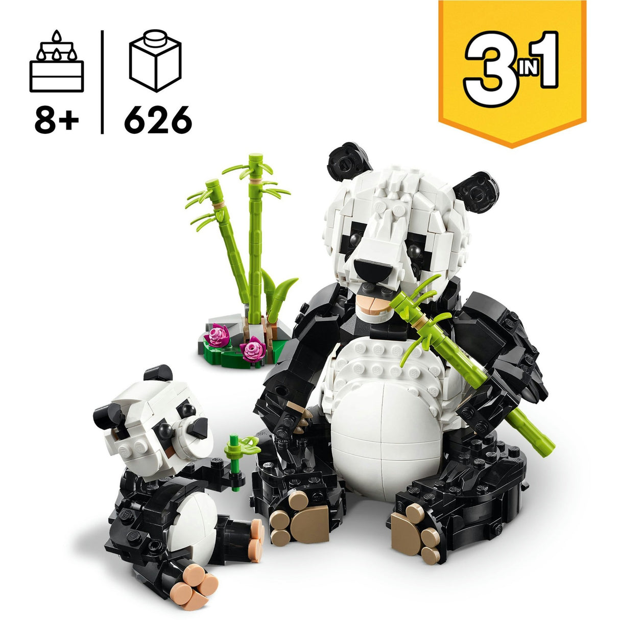 Lego Creator 3in1 Wilde Tiere: Panda-Familie – 31165